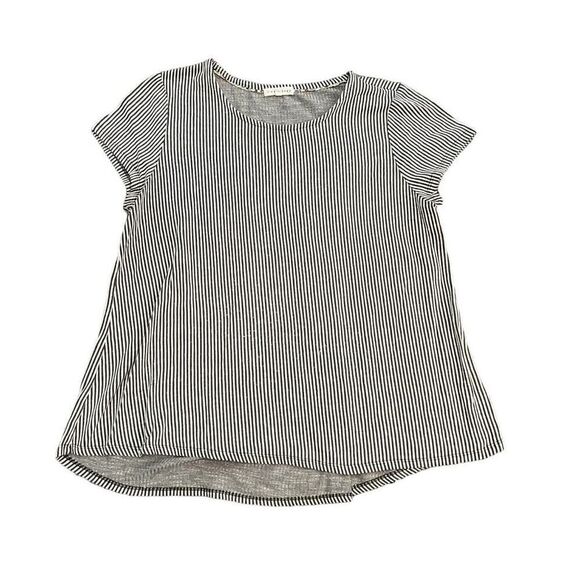 RETROLOGY Green & White Striped Short Sleeve Blouse Size L - Picture 1 of 6